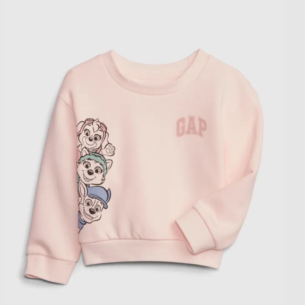 GAP Kids Paw Patrol Infant Baby Sweatshirt Hoodie 12-18 Months Pink Dog Puppy